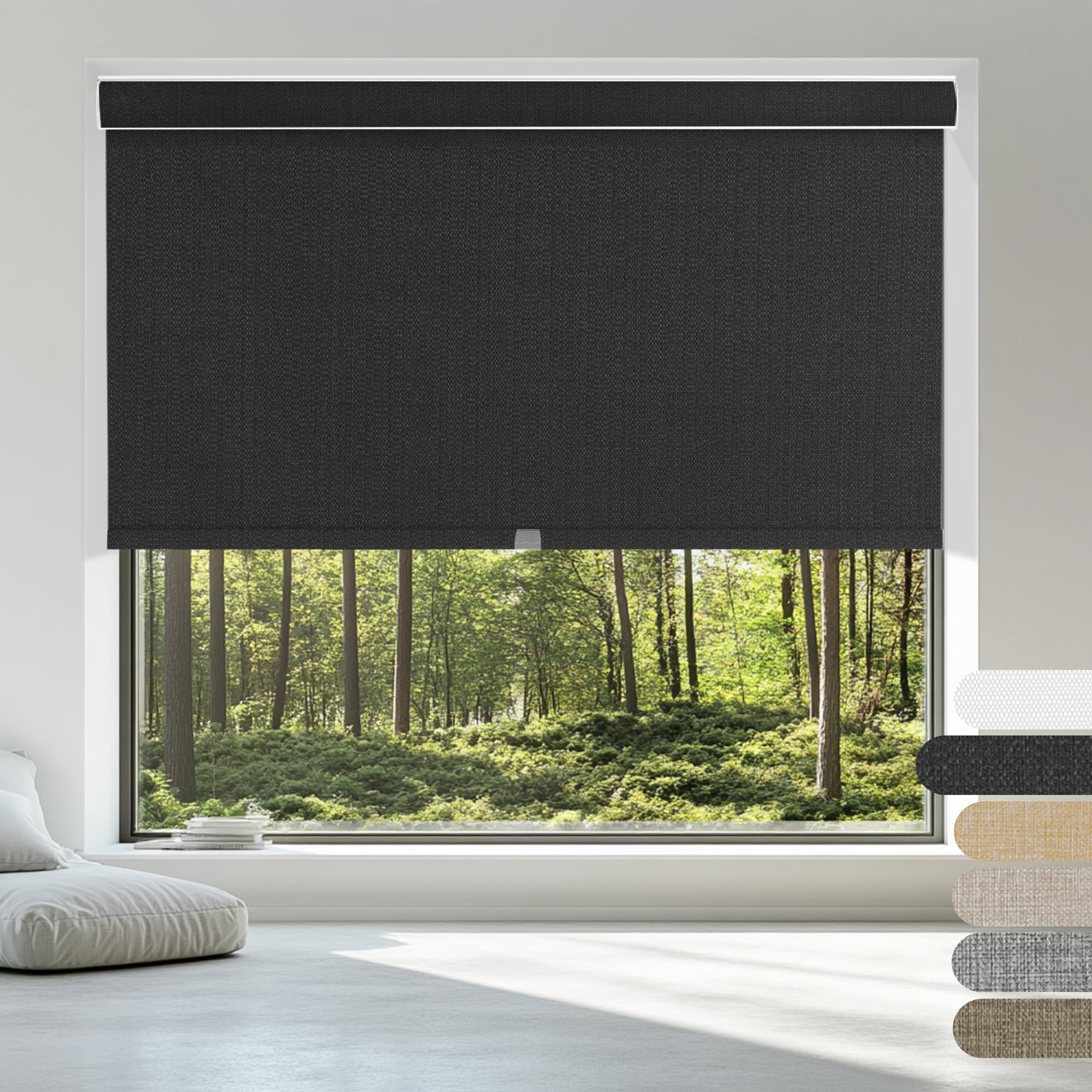 Amazon.com: Sulugood Cordless 100% Blackout Roller Window Shades